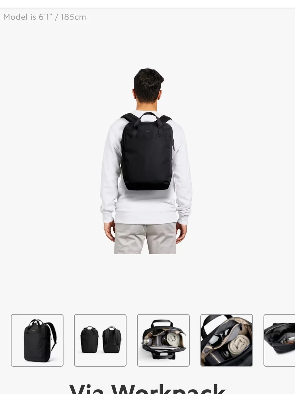 Bellroy Black Via Backpack